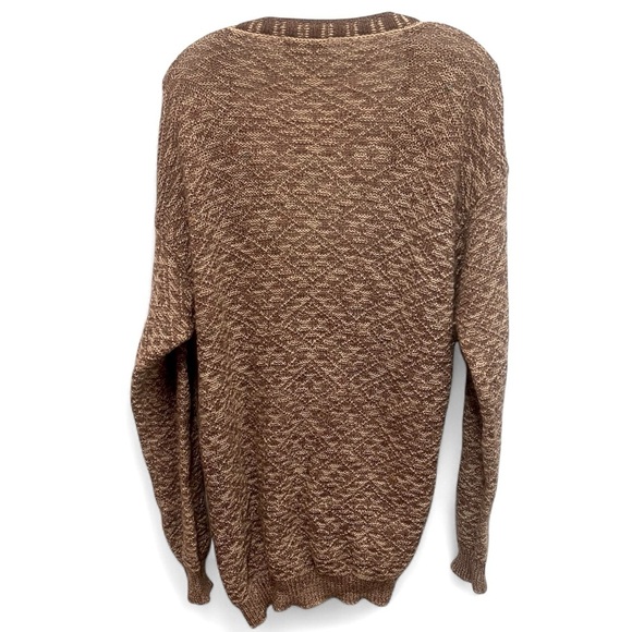 Vintage Nomadic Traders 100% wool cardigan sweater in brown and tan size small - Picture 2 of 9